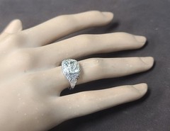 Platinum Vintage Filigree Engagement Ring 2.78ct. Natural Old Mine Diamond GIA