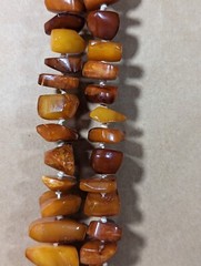 Antique Butterscotch Amber Beaded Necklace 110 Grams