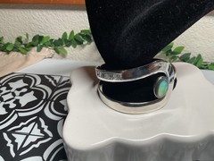 House of Bangles 925 sterling vintage cuff bracelet with abalone