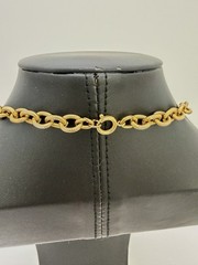 Vintage Chunky Gold Tone Necklace Runway Statement HUGE Heavy Nuggets Brutalist