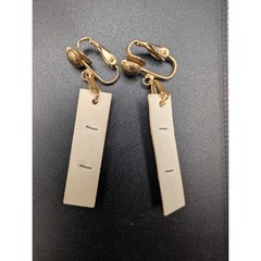 Vintage 1950s Working Thermometer Clip On Earrings Novelty Kitsch Jewelry