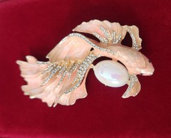 Heidi Daus Inspired Peach Color Koi Fish Brooch
