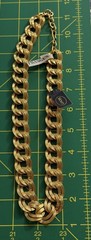 Monet Chunky Gold tone Necklace With Hook Closure . Bright Gold Tone￼