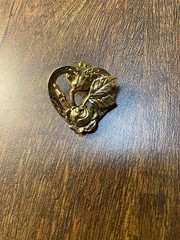 Vintage Set Of 4 Heart Gold Tone Brooches Pins, 3 Stamped CAMCO, 1 Unbranded