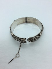 1900-1950 Tunisa 925 Silver Bracelet North Africa French HALLMARK