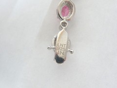 Sterling Silver 925 Natural Pink Topaz Diamond Tennis Bracelet 7.5″
