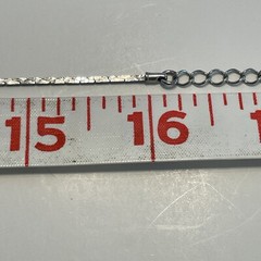 Silver Toned Choker Necklace Clear Rhinestones 16″ Plus 4″ Extender