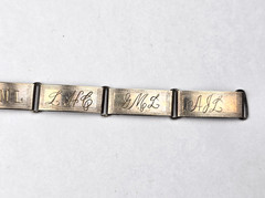 Vintage Sterling Silver Forget Me Not Sweetheart Bracelet Engraved by “Marathon”