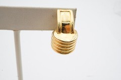 Vintage Clip On Earrings Gold Tone Signed
