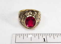 Vintage Vargas USA 18K GE Salesman Sample Display High School Class Ring Sz 8.75