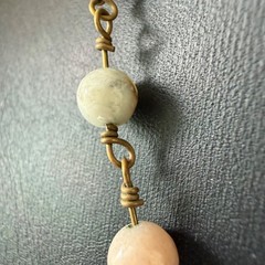 Necklace Multi-Color Pastel Beaded Hand Wired Bohemian Gold Tone 19 inches