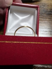 Vintage 14K Yellow Gold Bristol Grooved Eternity Band Wedding Band Ring Size 7.5
