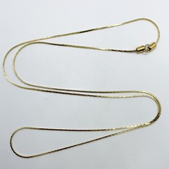 VTG 90’S Y2K YELLOW GOLD TONE SLIDE BOX CHAIN NECKLACE ADJUSTABLE LENGTH RETRO