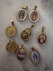 Vintage Religious Pendant Lot Stainless Steel Waterproof Antique