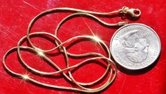14k yellow gold necklace Italian 18″ faceted snake chain vintage 3.90gr N2998J