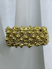 BEAUTIFUL Ring Solid 15K Yellow Gol$ Filigree VINTAGE HANDMADE 4.3gr. Size 6.75