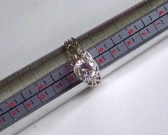 NEW VTG Women’s 10KWG Ring W/ Round Cut Clear CZ 2.0 CTTW Size 7 – G8