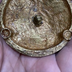 Hollywood Regency 1940s 1950s vintage earring holder 5″ by Matson Stamped BK350