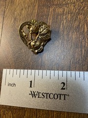 Vintage Set Of 4 Heart Gold Tone Brooches Pins, 3 Stamped CAMCO, 1 Unbranded