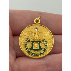 Vintage Greenbrier Military School Gold Filled GF Enamel Pendant Lewisburg WV
