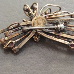 Phyllis 1940s 1950s 12K GF Rhinestone Flower Bouquet Brooch Pendant Convertible