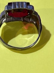Men’s ruby sterling Uncas mfg Co (1918-1988) ring 6.5-7
