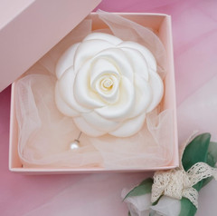 Silk Rose Flower Pin Brooch by – COLOURFUL Floral Brooch Pin, Handmade Gift Ide