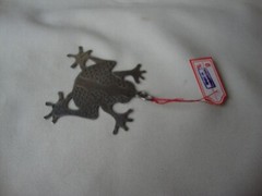 VINTAGE 1970-80s LARGE BALI ETCHED BULL TOAD STERLING SILVER STAMP 925 PENDANT