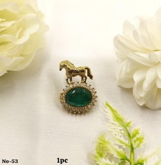 Horse Brooch Pin | Gold Tone Horse Crystal Brooch | Equestrian Lapel Pin |