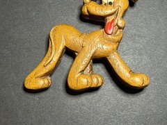 Vintage OOAK Hand Carved Wooden Pluto the Dog Cartoon Character Pin Lapel Brooch