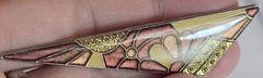 Geometric And Flower Vintage Style Pin Safety Catch 1990’s – 2000’s
