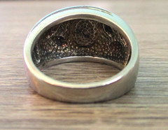 Ross Simons Sterling Silver 925 Enamel Moonstone Ring Size 8.75