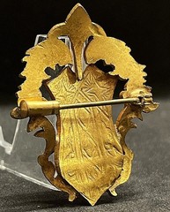 France 1920´ old beauty brooch fleur-de-lis shield, Art Nouveau design elegant