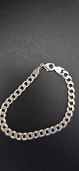Vintage Authentic 925 Sterling Silver Cuban Curb Link Bracelet Italy