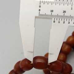Antique Ottoman Dark Honey Cognac Bakelite Catalin Faturan Bead Necklace 84.71g