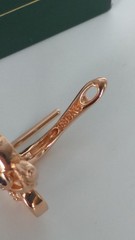 Vintage 1990s 14 Ct Rolled Gold Zircons Cat Earrings-Hallmarked 585 RG!!!
