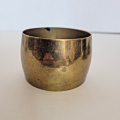 VTG Lot Of 4 PCS Aged Solid Brass Heavy Slip On Bangle Bracelets India