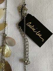 Lot of 2 NWT Vintage Cookie Lee Necklaces – NEW Genuine Shell/Double Strand