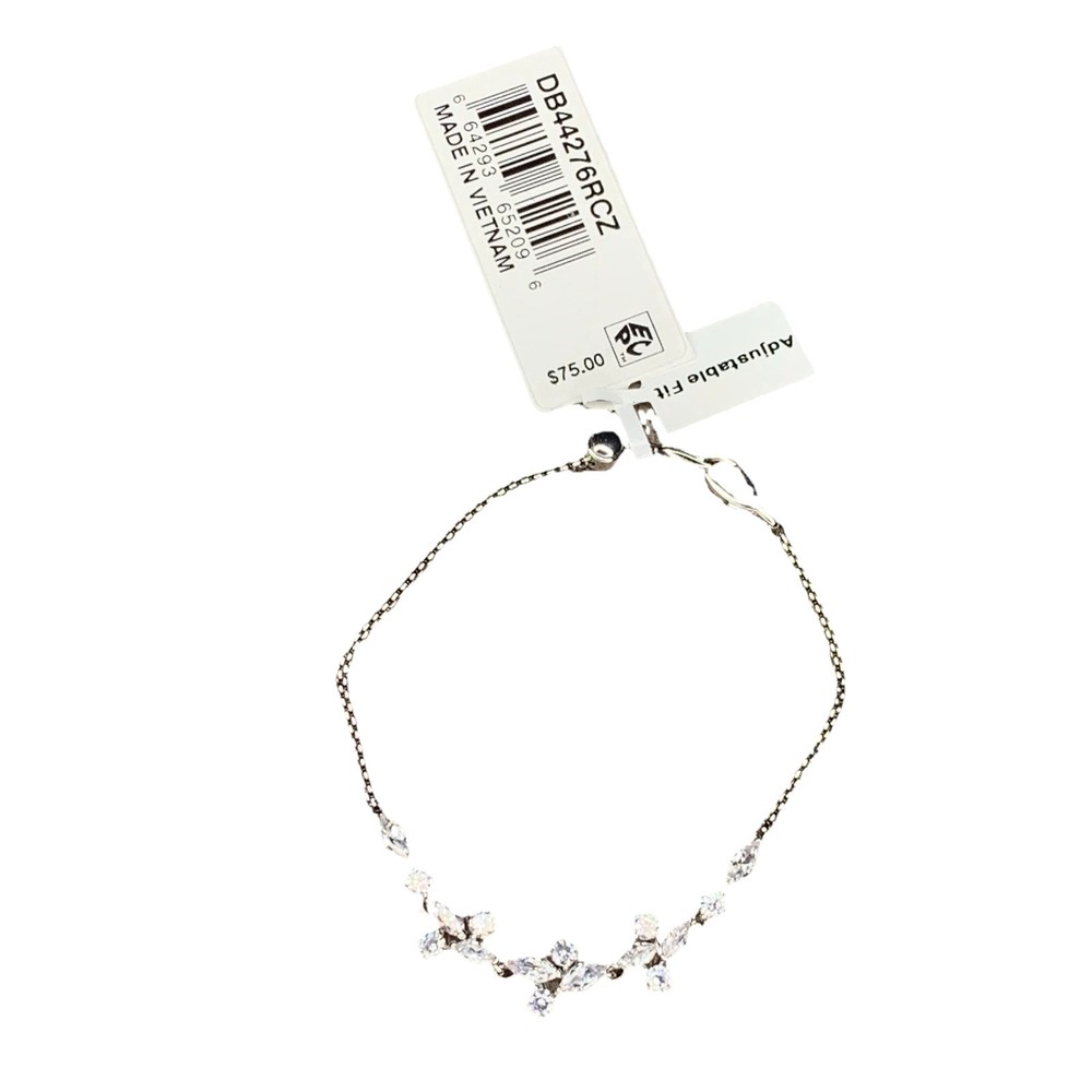 $75 Eliot Danori Bracelet Precious Metal Plating Cubic Zirconi 8” Length Adjust
