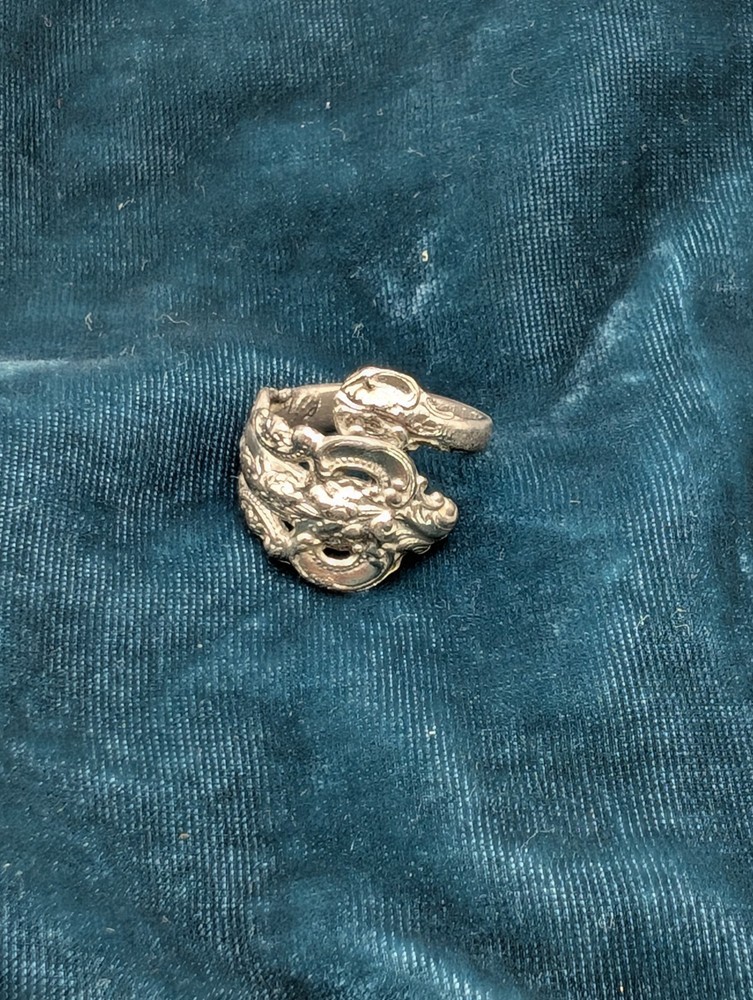 Silver Spoon Handle Vintage Ring Size 6-6.5 Antique Jewelry
