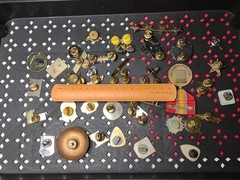 Lot Over 40 Pins Mostly Military Pins Militaria Lot AAB 16