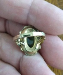 Antique Woman’s Tiger’s Eye 1/20 10K Gold Filled Ring 5 1/2 Signed C & C
