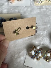 Vintage Lot 10 Good Quality Earrings! Signed Japan Lucite Bead Celluloid EC!