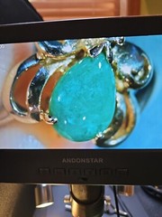 Vintage 14K Yellow Gold Jade & Diamond Ring Signed FJG35 14K Sz 6 2.37g