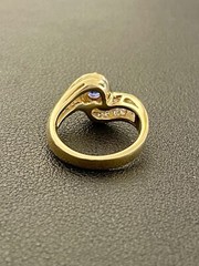 18KT Yellow Gold 0.94CT Sapphire and 0.60CTW Diamond Ring. Size 7 (R105)
