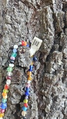 NEW Vtg Multi Colored Vibrant Glass Bead Necklace Boho Chic Made In India 13″