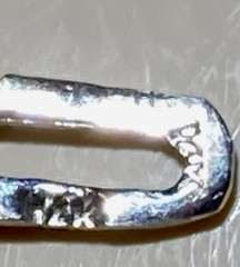 Antique Art Deco 14k White Gold Filigree Bracelet Diamond Sapphire 7 3/8” 6.5grs