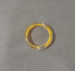 Vintage Hand Painted Lucite Resin Acrylic Ring – Size 8 – One of A Kind