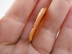 Vintage Loose Hand Carved Shell Cameo Woman with Earrings 1 Inch x 7/8 Inch Long