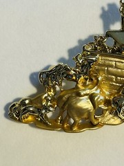 Vtg 3 Brooches JJ Signed Noah Ark Designer Don Lin, JJ & AJC Religious Vintage
